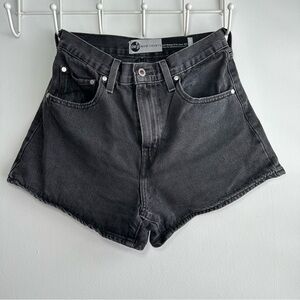 Classic Black Denim Jean Shorts